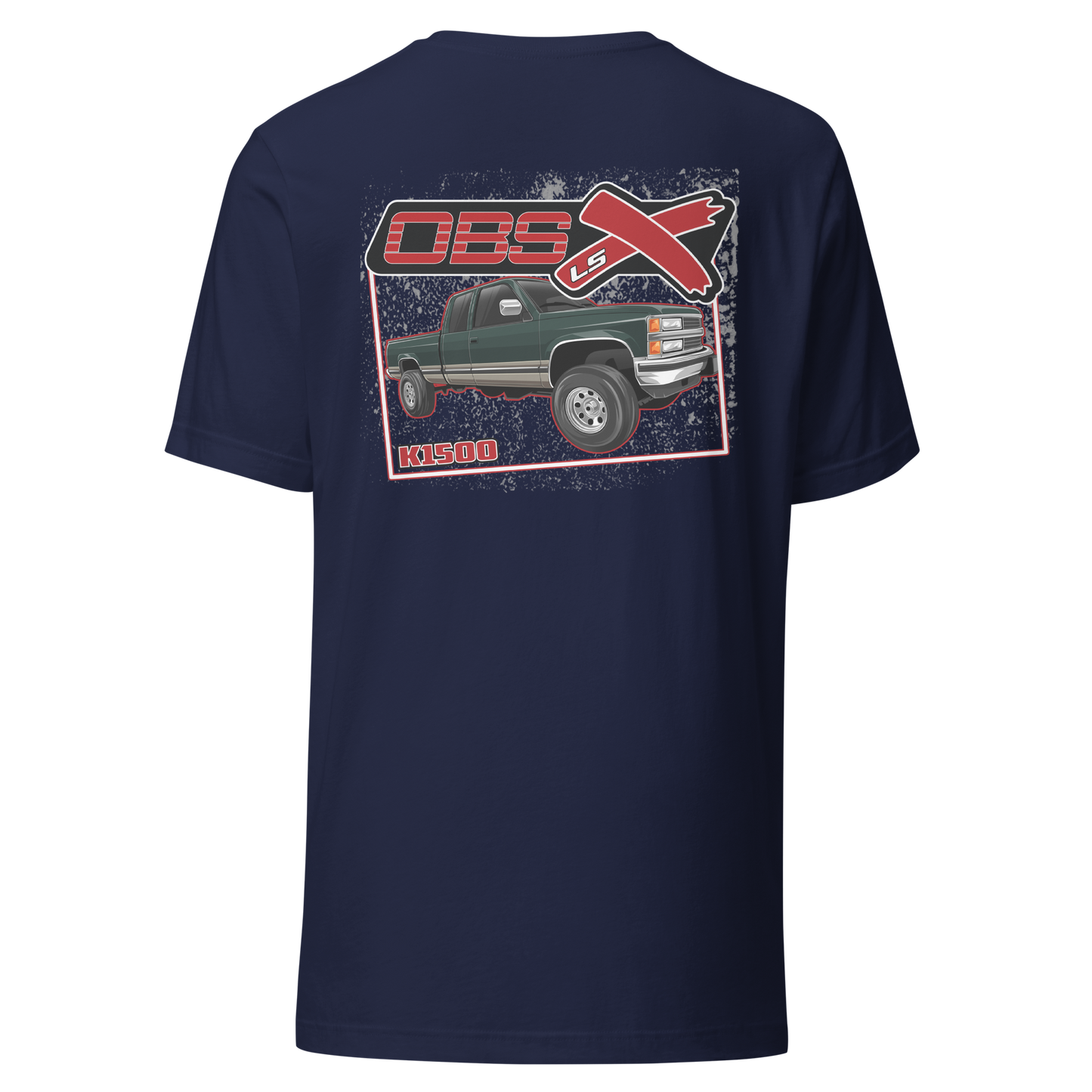 OBS LSX Chevy, GMC K1500 Green Extended Cab 4x4 Short-Sleeve Unisex T-shirt