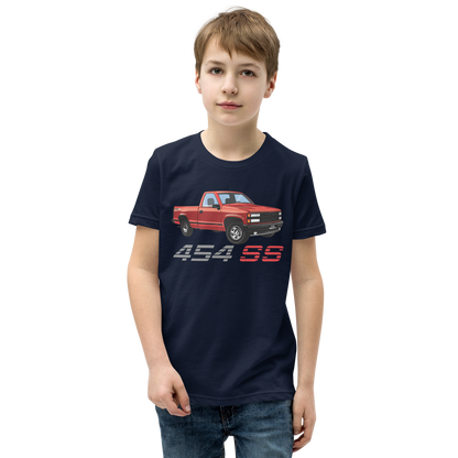 Chevrolet 454 SS Red Kids/Youth Short Sleeve T-Shirt