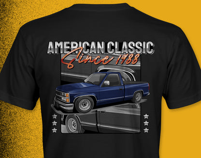 C/K Society American Classic C1500 Lowered Single Cab Unisex T-Shirt | Chevrolet, GMC