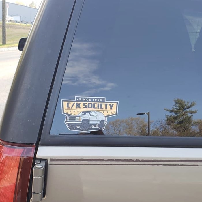 C/K Society K1500 2Dr. Lifted Tahoe, Blazer, Yukon Chevy GMC Decal