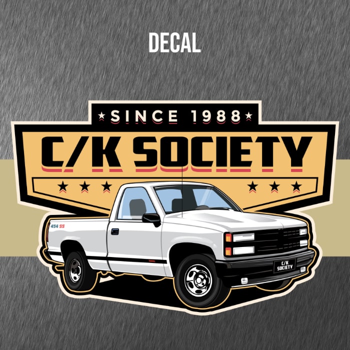 C/K Society Chevrolet 454 SS Decal_White
