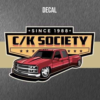 C/K Society Lowered Crew Cab Dually Chevrolet | GMC Decal