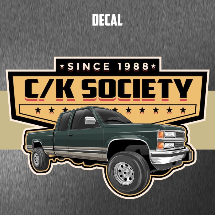 C/K Society Lifted K1500 Extended Cab 4×4 Chevrolet, GMC Decal