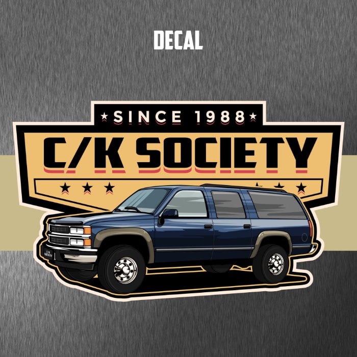 C/K Society Chevrolet GMC K1500 4x4 Suburban Decal