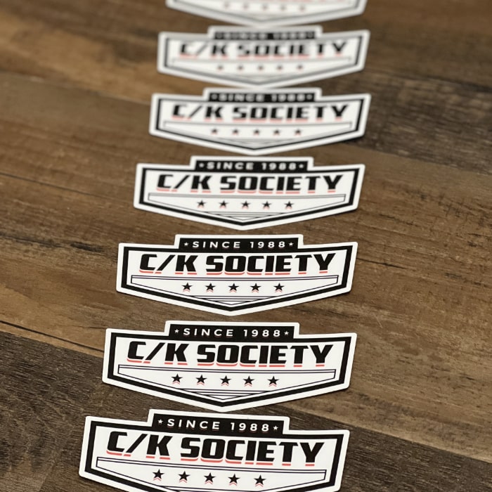 C/K Society Chevrolet | GMC Main Logo Decal White / Black