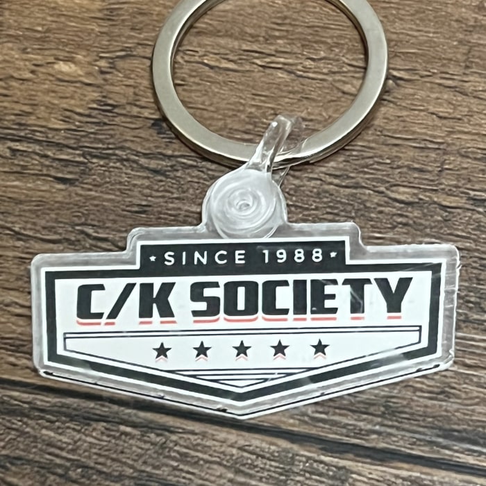 C/K Society Main Logo OBS Chevy GMC Keychain White/Black