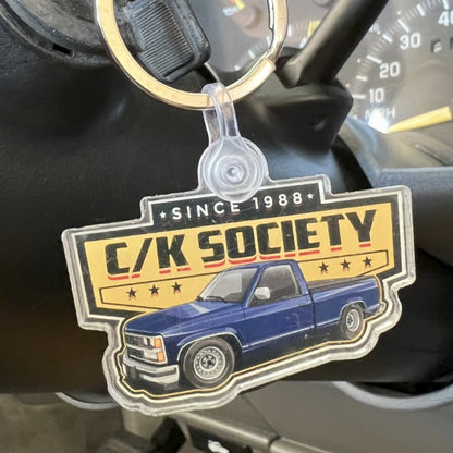 C/K Society Chevrolet, GMC Blue RCSB Logo Keychain