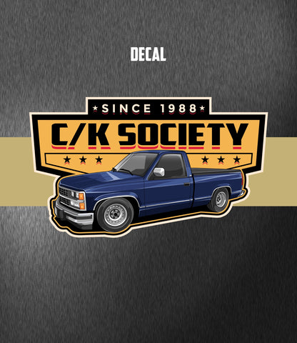 C/K Society RCSB Decal Lowered Blue Chevrolet | GMC Logo Decal