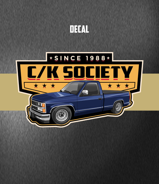 C/K Society RCSB Lowered Blue Chevrolet | GMC Logo Decal