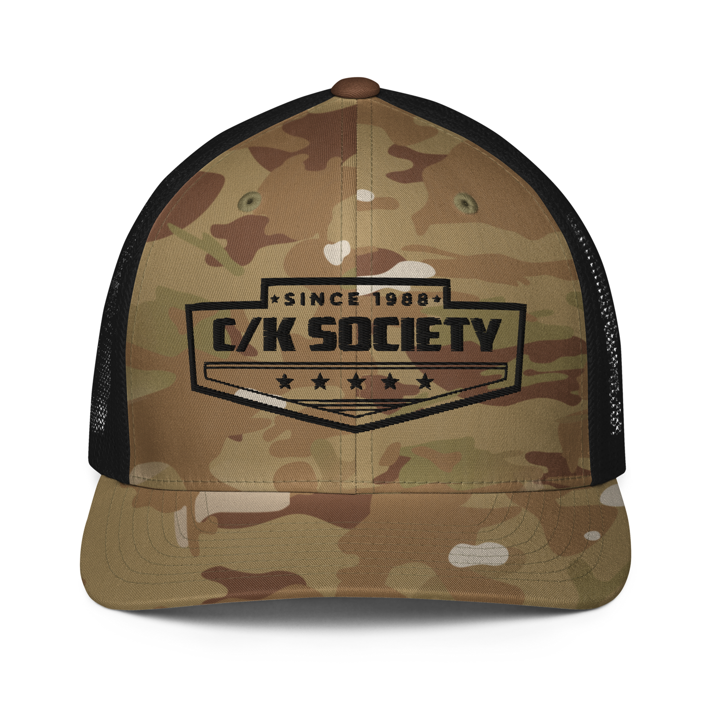 C/K Society Chevrolet, GMC Camo Flexfit Closed back Trucker Hat