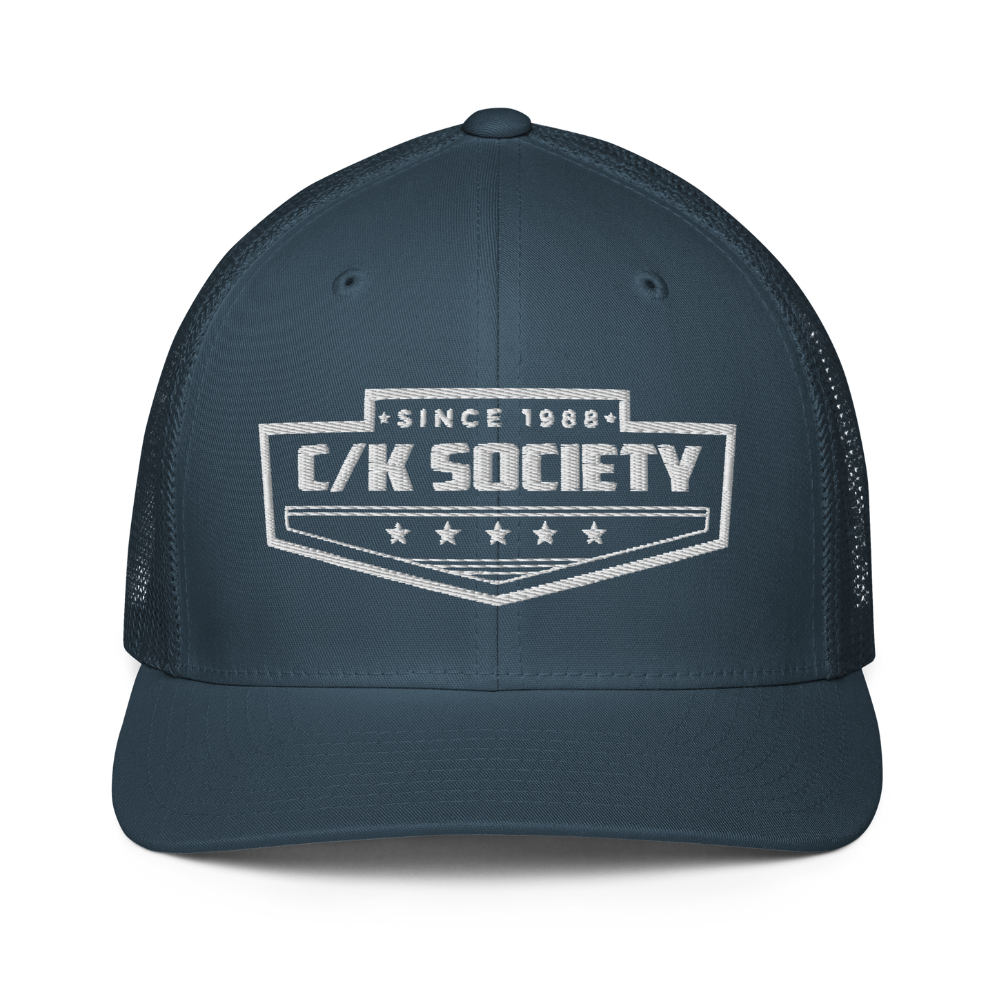 C/K Society Chevrolet, GMC Navy Flexfit Closed-back trucker cap